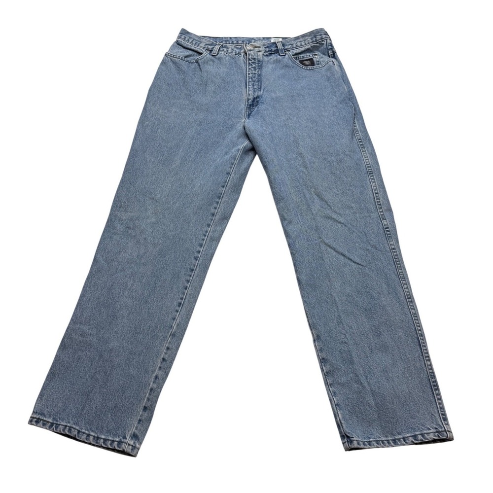 Harley Davidson Relaxed Fit Jeans Made in USA Light Wash Denim Mens 36x32